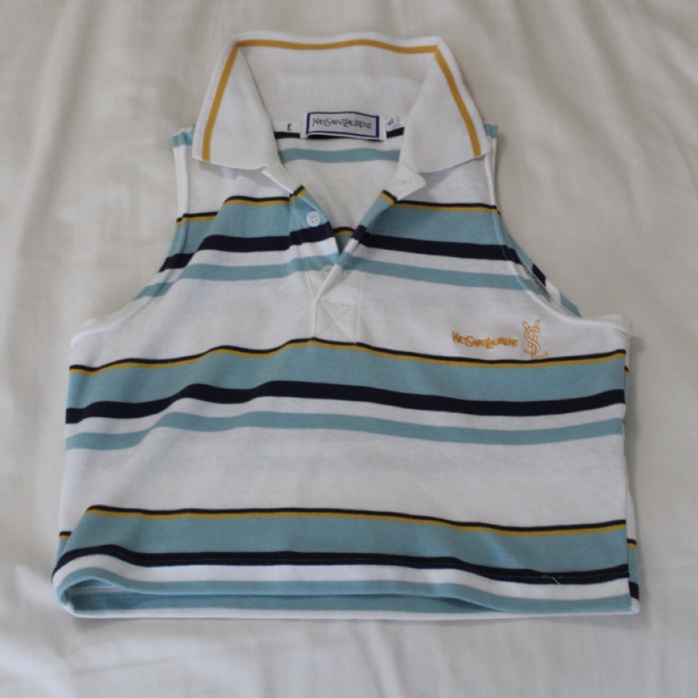 Vintage -reworked- Yves Saint Laurent crop top!